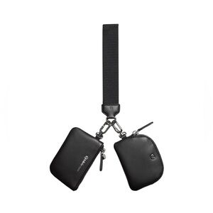 Lululemon Dual Pouch Wristlet Leather Alternative Cactus Black